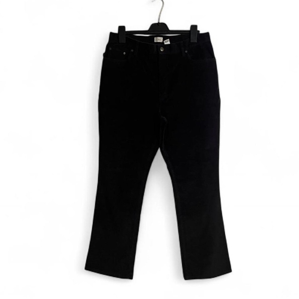 LL Bean Corduroy Bookcut Pants Sz 18 High Rise Pockets Lycra Blend Closet Staple - Picture 1 of 8